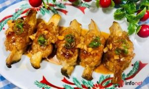 Lạ miệng với món thịt bò băm bao nấm đùi gà xốt chua ngọt