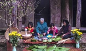 Chơi hoa, đi chợ Tết, gói bánh chưng... là những phong tục đẹp của ngày Tết.