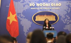 Bộ Ngoại giao trả lời câu hỏi về tàu Quang Trung diễn tập ở Biển Đông