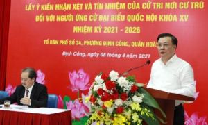 Cử tri tín nhiệm Bí thư thành ủy Hà Nội Đinh Tiến Dũng ứng cử đại biểu Quốc hội
