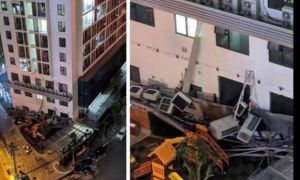 Gần 10 cục nóng điều hòa chung cư rơi xuống khu vui chơi trẻ em
