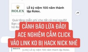 Cảnh báo: Đường link lạ ''Lễ kỷ niệm 100 năm thành lập Rolex'' chứa virus độc...