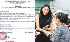 Thuỷ Tiên làm từ thiện ở Quảng Trị: Chênh lệch 4,2 tỷ so với biên bản xác nhận...