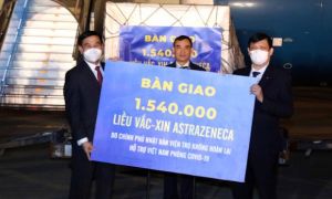 Việt Nam tiếp nhận 1,54 triệu liều vắc xin AstraZeneca từ Chính phủ Nhật Bản