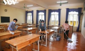 Trường học tại Hà Nội gấp rút chuẩn bị đón học sinh trở lại từ đầu tuần sau