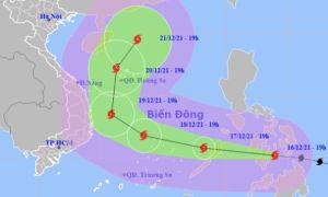 19h ngày 16-12, siêu bão Rai gió giật trên cấp 17 ngay miền Trung Philippines