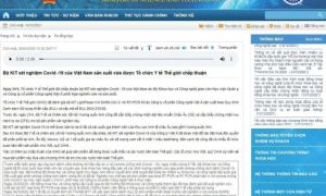 Bộ KH&CN thừa nhận sai sót đưa tin 'WHO chấp thuận kit test của Công ty Việt Á'