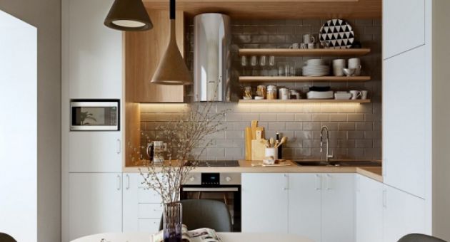 Mẫu tủ bếp đơn giản, tiết kiệm mà đẹp mắt