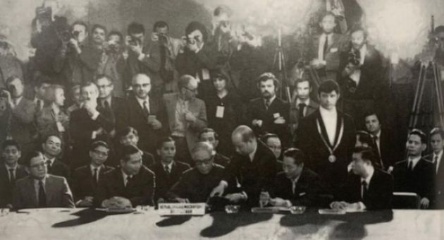 Lễ ký tắt Hiệp định Paris ngày 23/1/1973