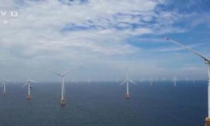 Cơ sở điện gió ngoài khơi lớn nhất thế giới ở Trung Quốc bắt đầu phát điện