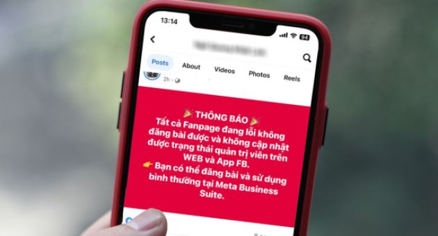 Fanpage Facebook ở Việt Nam lỗi diện rộng