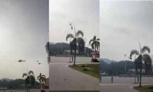 2 trực thăng hải quân Malaysia đâm nhau, lao thẳng xuống đất