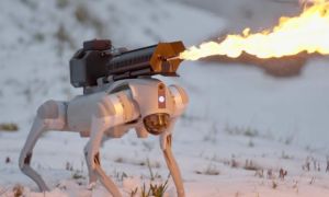 Công ty Mỹ trình làng chó robot phun lửa đầu tiên trên thế giới