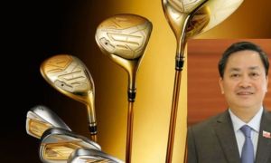 Bộ gậy golf mạ vàng 1,1 tỷ đồng Xuyên Việt Oil tặng cựu chủ tịch ngân hàng